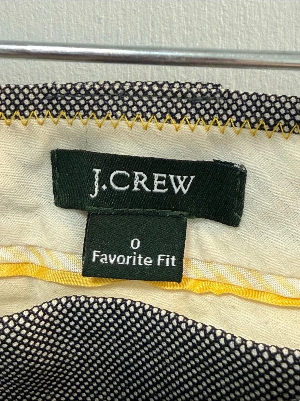 J. Crew Black and Cream (Grey) 100% Wool Textured Pants